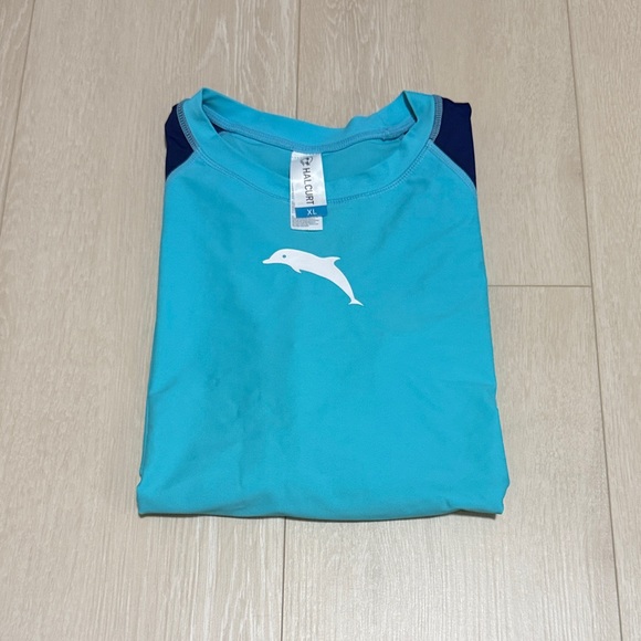 3/$10 Halcurt Blue Dolphin Women's Swim Rash Guard - Picture 2 of 7